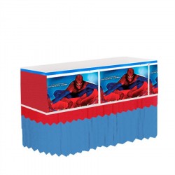 Toalha de Mesa Homem Aranha com Saia de Crepom