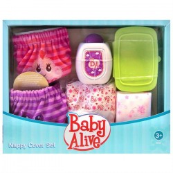 Kit de Roupinha e Fraldas para Boneca Baby Alive 