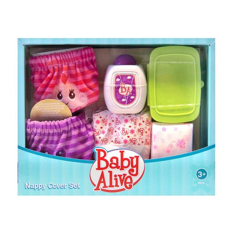 Kit de Roupinha e Fraldas para Boneca Baby Alive 