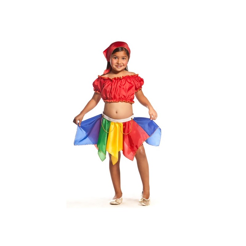 Fantasia Infantil Cigana Meninas Halloween Carnaval
