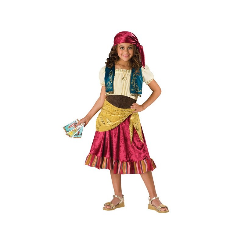 Fantasia Infantil Cigana para Meninas Halloween Carnaval