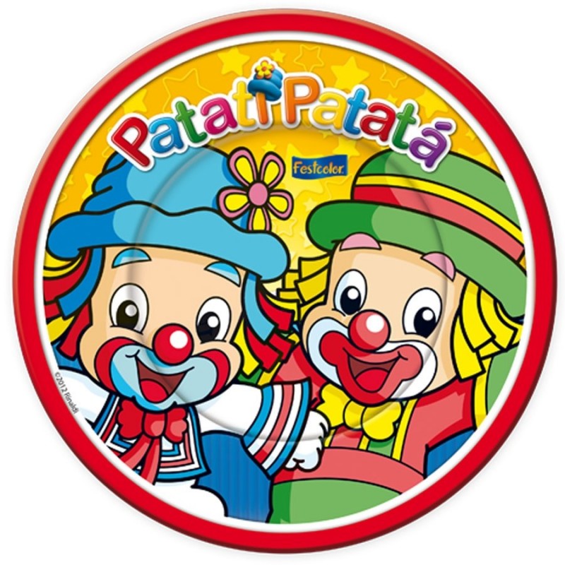 Pratinho Descartável Patati Patatá Desenho Festa Infantil 8un