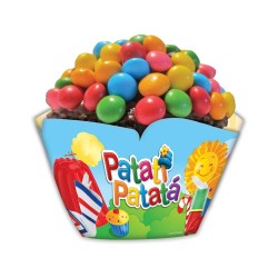 Wrapper Forminha Cupcake Patati Patata Festa Infantil 12un