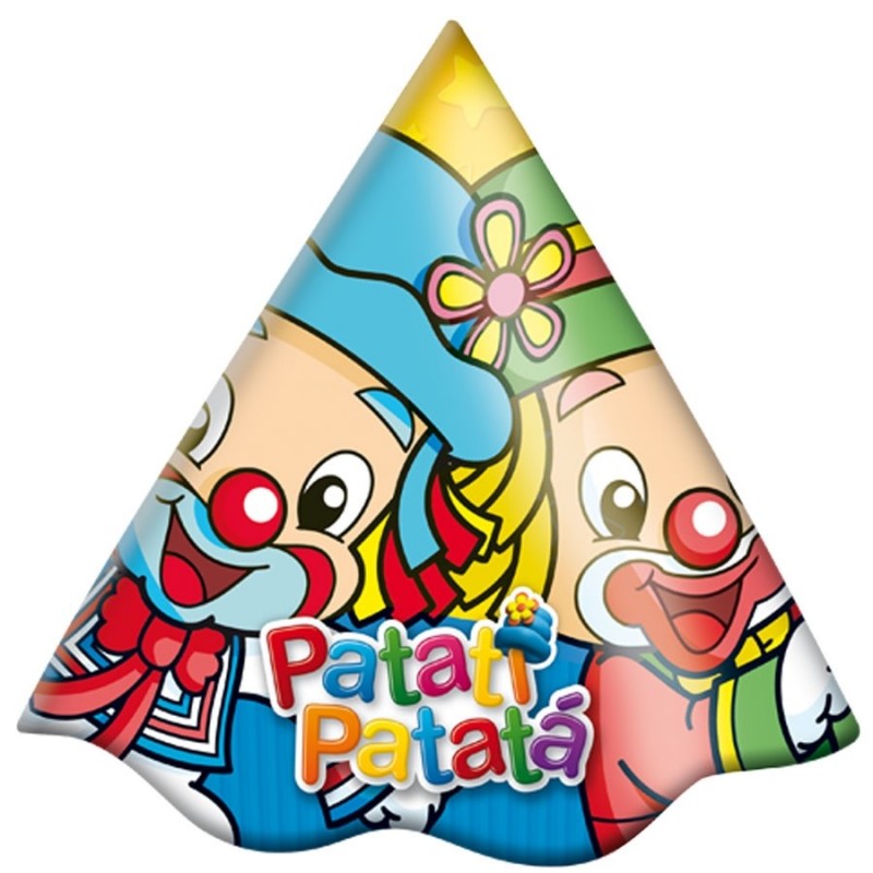 Chapeuzinho de Aniversário Patati Patata Festa Infantil 12un