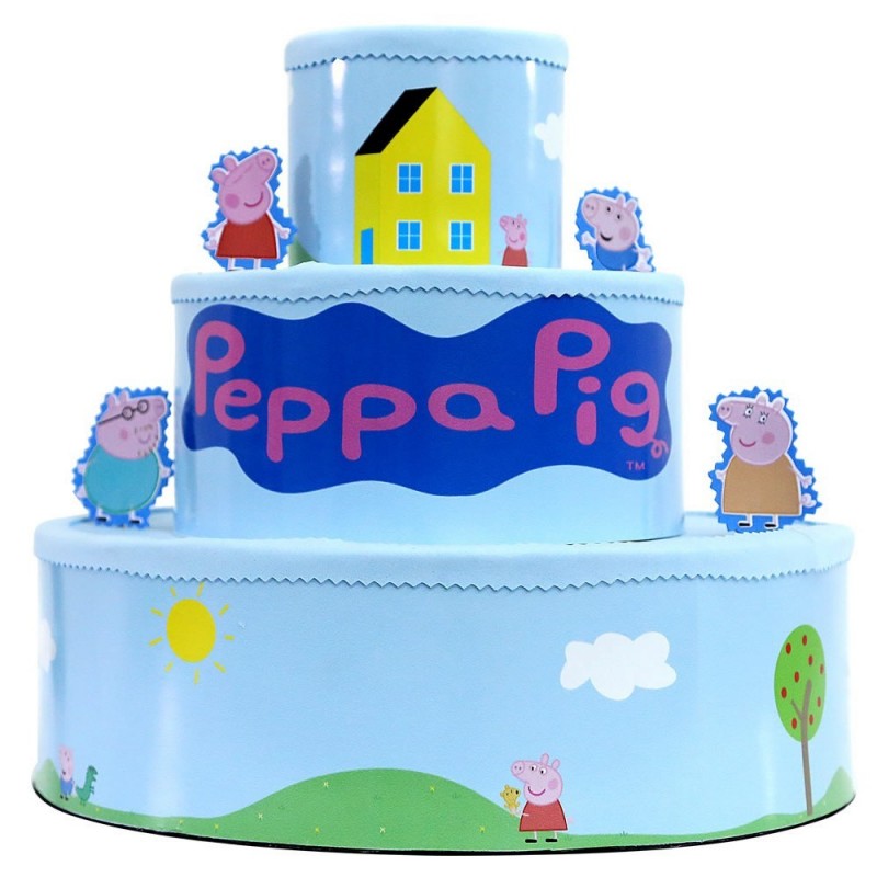 Bolo Fake Cenográfico Decorativo Peppa Pig