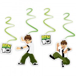 Kit Enfeites de Pendurar Decorativo do Ben 10 4un