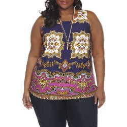 Regata Feminina Estampada Algodão Plus Size