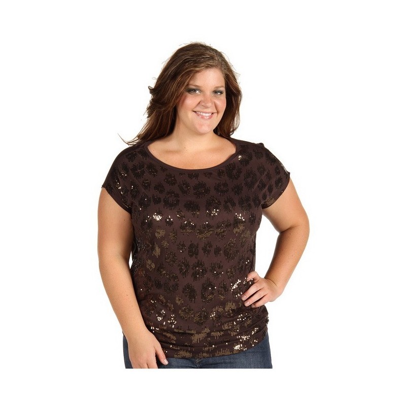 Blusa marrom sales plus size