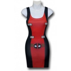 Fantasia Deadpool Feminina Adulto Vestido Halloween Carnaval