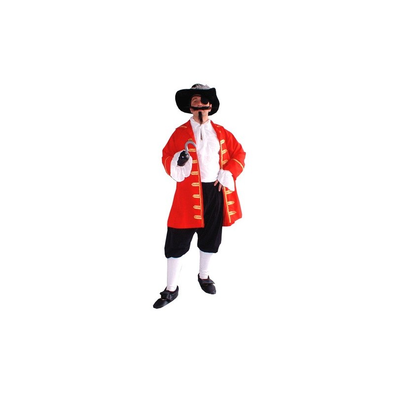 Fantasia Masculina Capitão Gancho Adulto Festa Halloween