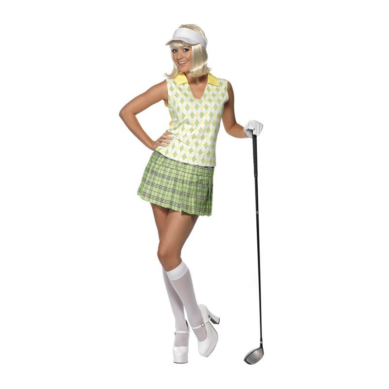 Fantasia Feminina Jogadora de Golfe Festa Halloween