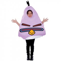 Fantasia Infantil Angry Birds Space Roxo Festa Halloween