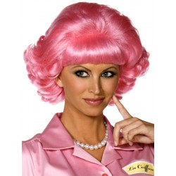 Peruca Feminina Rosa Grease Anos 50 Halloween Carnaval