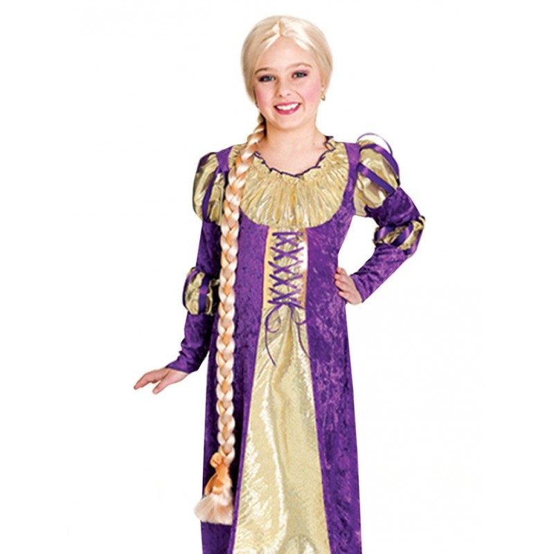Peruca Infantil Princesa Rapunzel Festa Carnaval Halloween 