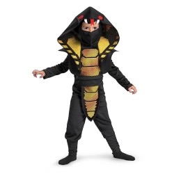 Fantasia Infantil Ninja Cobra Festa Halloween Carnaval