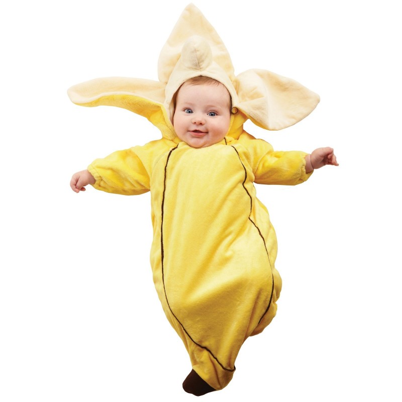 Fantasia Infantil Banana para Bebês Festa Halloween Carnaval