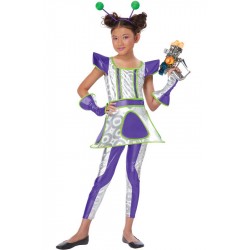 Fantasia Infantil Espacial Meninas Festa Halloween