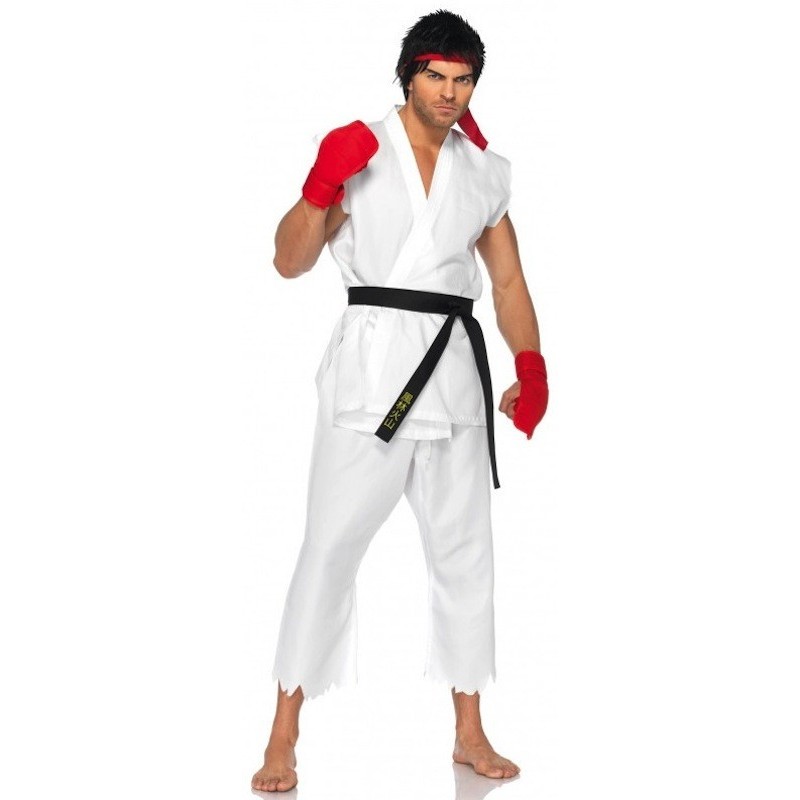 Fantasia Masculina Ryu Street Fighter Festa Halloween Carnaval