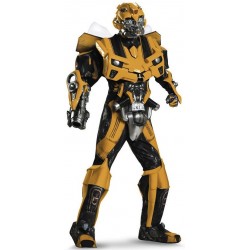 Fantasia Masculina Bumblebee Transformers Luxo Cosplay Festa Halloween Carnaval