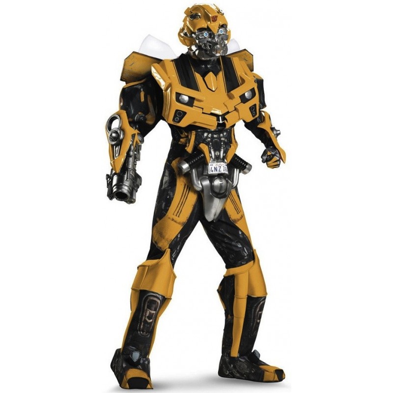 Fantasia Masculina Bumblebee Transformers Luxo Cosplay Festa Halloween Carnaval