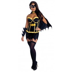 Fantasia Feminina Adulto BatGirl Sexy Halloween Carnaval