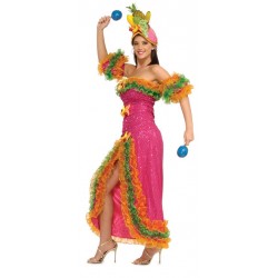 Fantasia Feminina Carmen Miranda Halloween Carnaval
