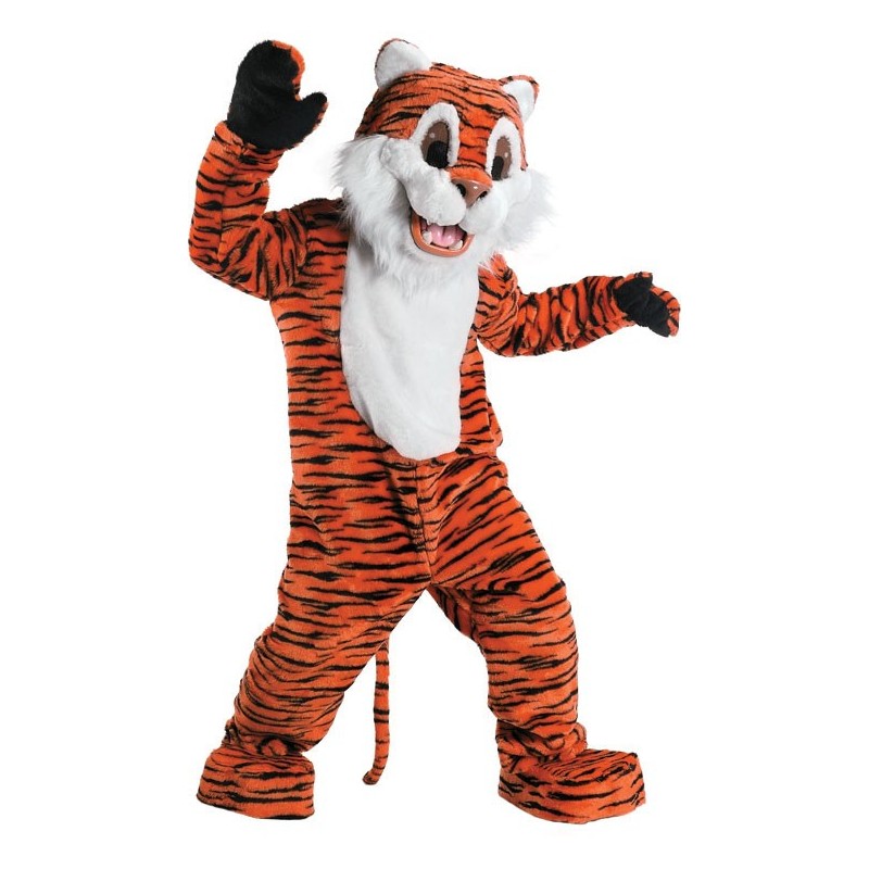 Fantasia Masculina Tigre Mascote Festa Halloween Carnaval