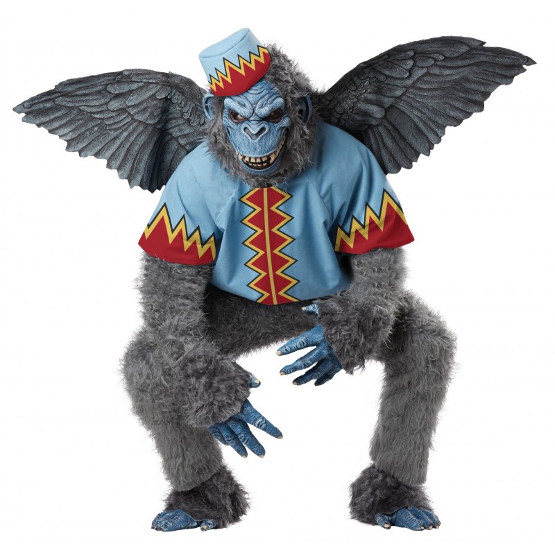 Fantasia Masculina Macaco Voador Festa Halloween Carnaval