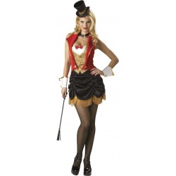 Fantasia Feminina Domadora de Circo Festa Halloween Carnaval