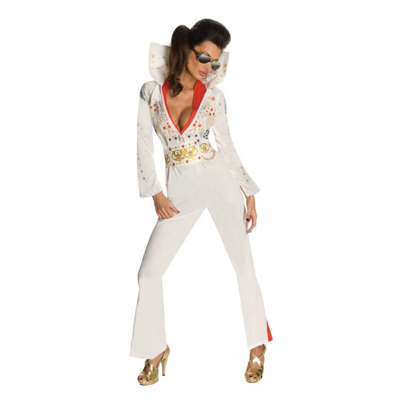 Fantasia Feminina Elvis Presley Halloween Festa Carnaval