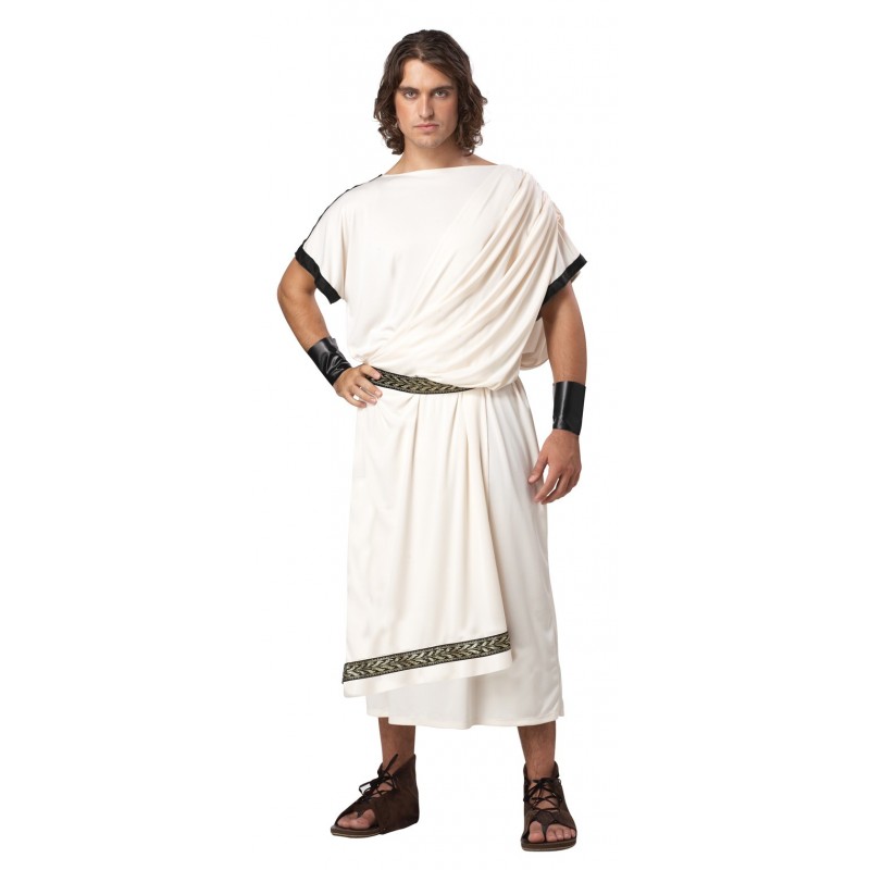 Fantasia Masculina Romano de Toga Festa Halloween Carnaval