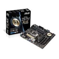 Placa-Mãe Asus Z97M-PLUS socket 1150 4º Geração i3/i5/i7 HDMI SATA 6Gb / s USB 3.0 Micro ATX
