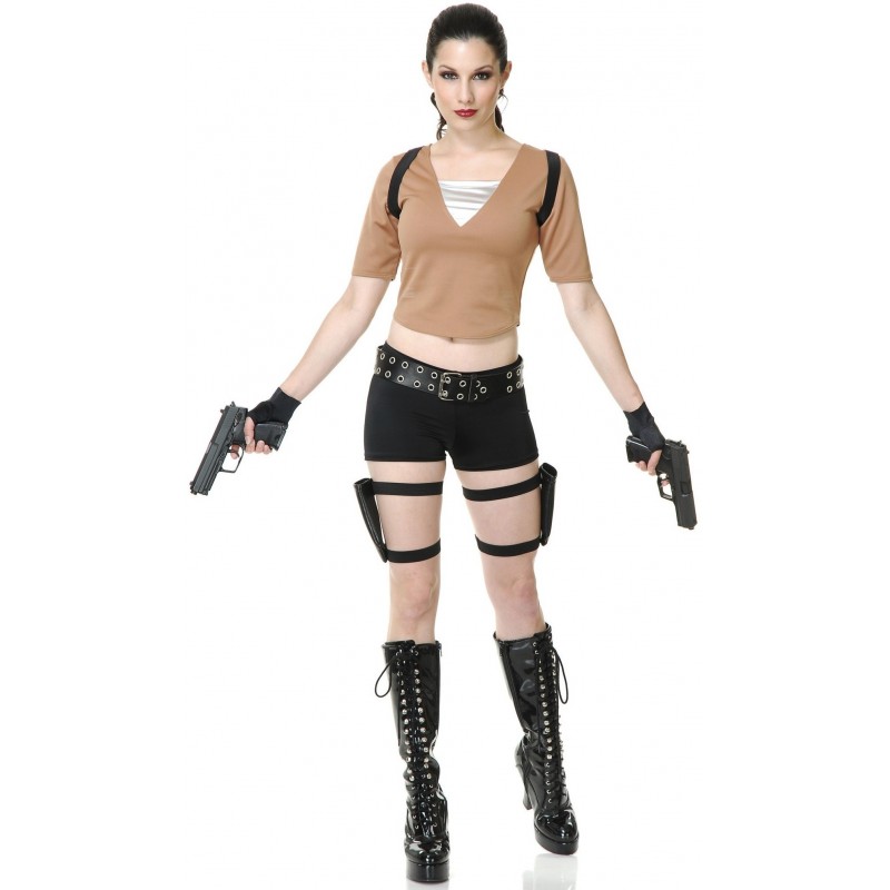 Fantasia Feminina Lara Croft Tomb Raider Halloween Carnaval