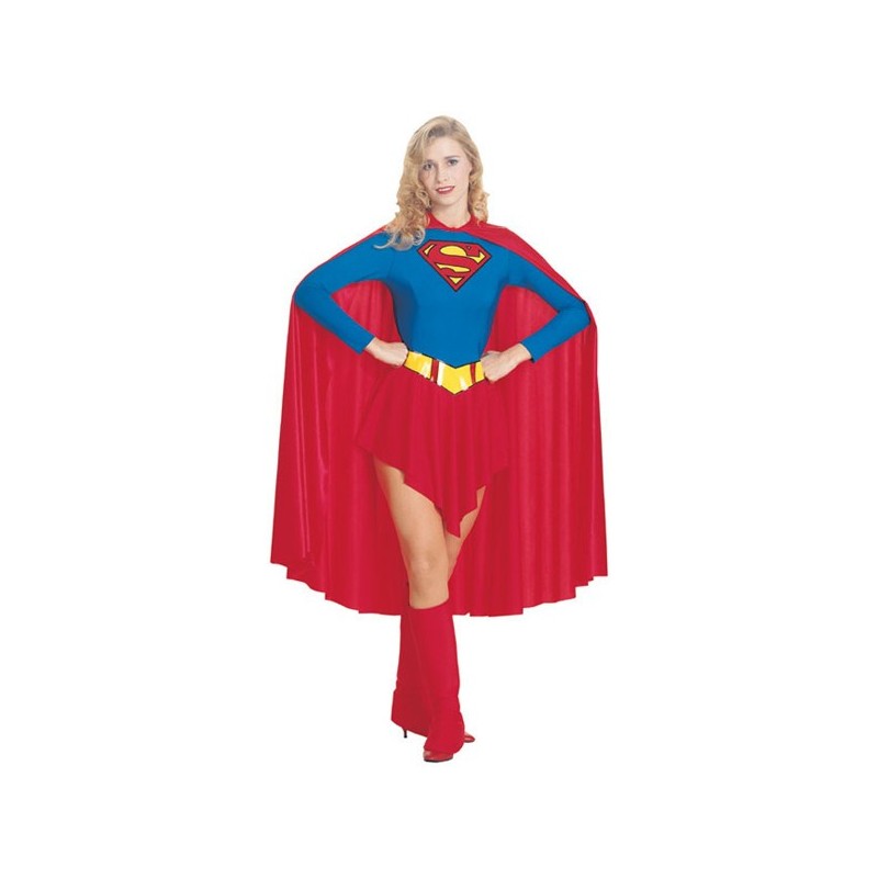 Fantasia Feminina Super Girl Halloween Carnaval