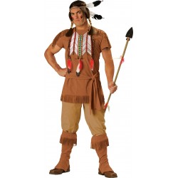 Fantasia Masculina Guerreiro Índio Americano Festa Halloween Carnaval