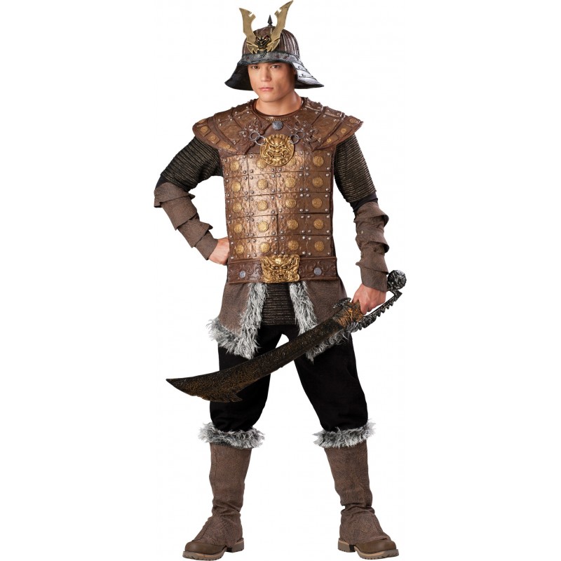 Fantasia Masculina Imperador Gengis Khan Festa Halloween Carnaval