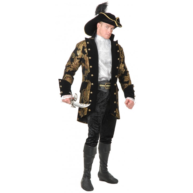 Fantasia Masculina Capitão Pirata Festa Halloween