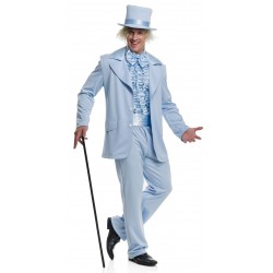 Fantasia Masculina Smoking Azul Festa Halloween Carnaval