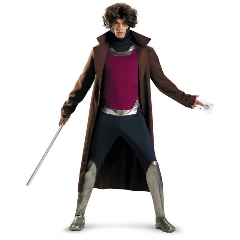 Fantasia Masculina Gambit X-Men Festa Halloween Carnaval