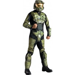 Fantasia Masculina Master Chief Luxo Halo Festa Halloween Cosplay