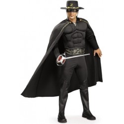 Fantasia Masculina Zorro Luxo Festa Halloween Carnaval