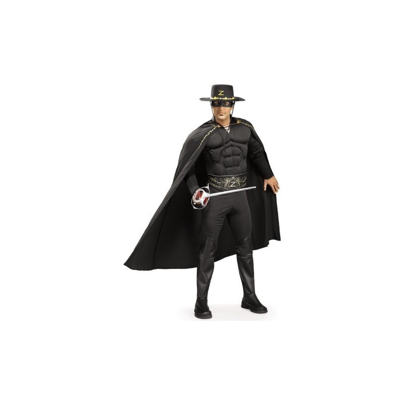 Fantasia Masculina Zorro Luxo Festa Halloween Carnaval