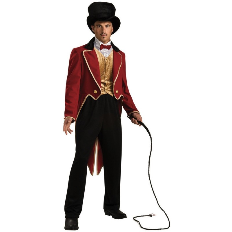 Fantasia Masculina Ringmaster Circo Festa Halloween Carnaval