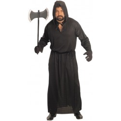 Fantasia Masculina Robe Preto Medieval Festa Carnaval Halloween