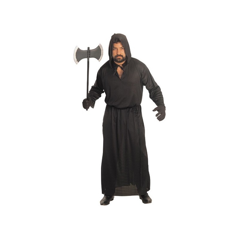 Fantasia Masculina Robe Preto Medieval Festa Carnaval Halloween