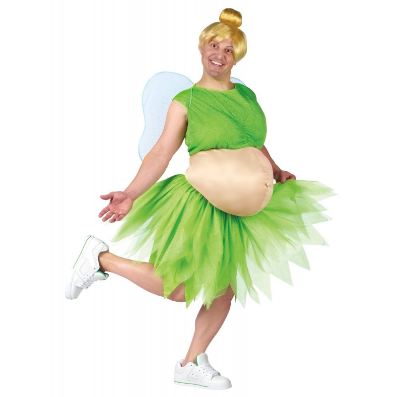 Fantasia Masculina Fada Tinker Bell Barriguda Festa Halloween Carnaval