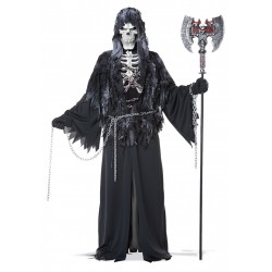 Fantasia Masculina de Terror Dona Morte Festa Halloween Carnaval