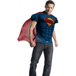 Fantasia Masculina Camiseta Superman Halloween Carnaval Festa