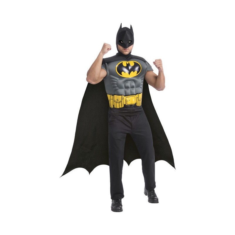 Fantasia Masculina Camiseta Batman Halloween Carnaval Festa