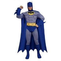 Fantasia Masculina Batman Azul Festa Halloween Carnaval